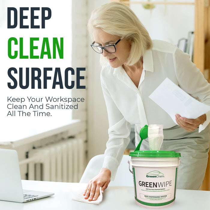 GreenWipe| DRY Wipe System for Solvents 6" x 12" x 180 - Buygreenchem