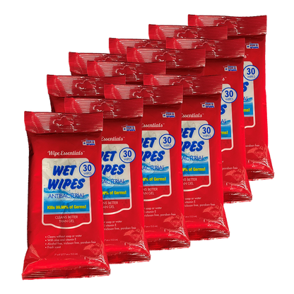 Wet Wipe | ALCOHOL FREE | Wipe Essentials Anti-bacterial | 30 count pack, Kills 99.99% of Germs - Buygreenchem